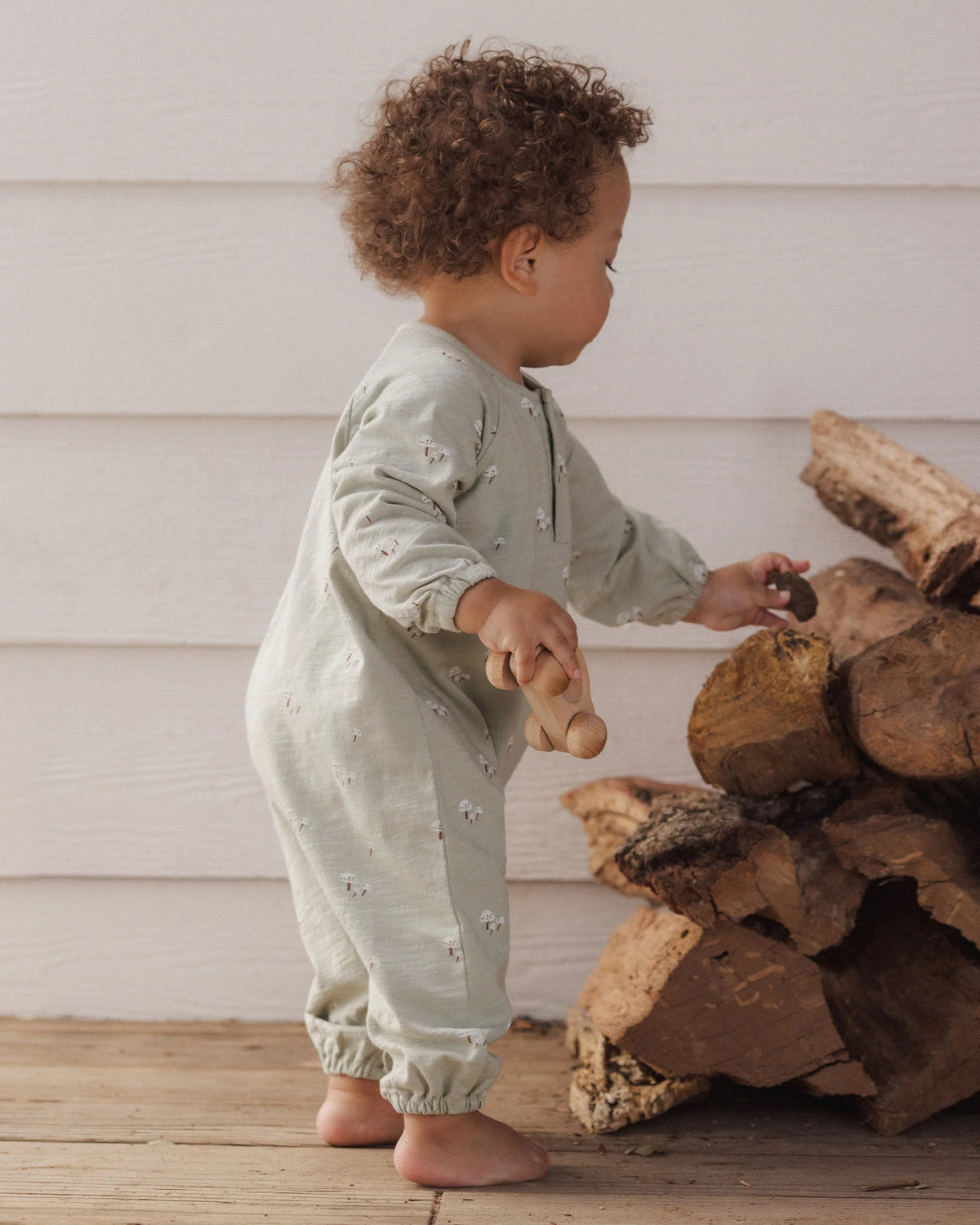 Mushrooms Henley Romper