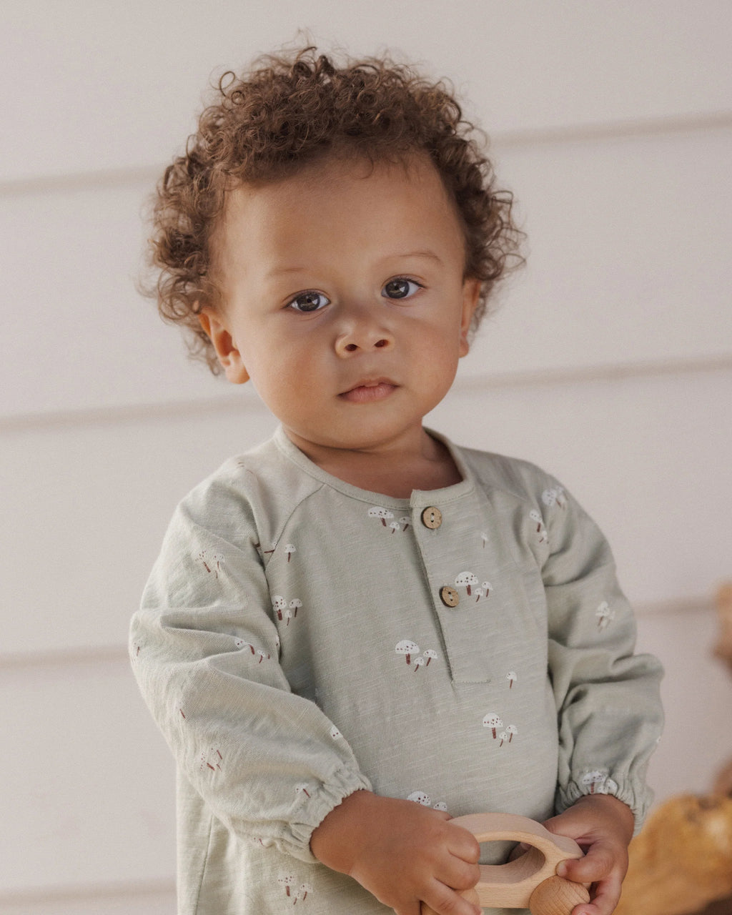 Mushrooms Henley Romper