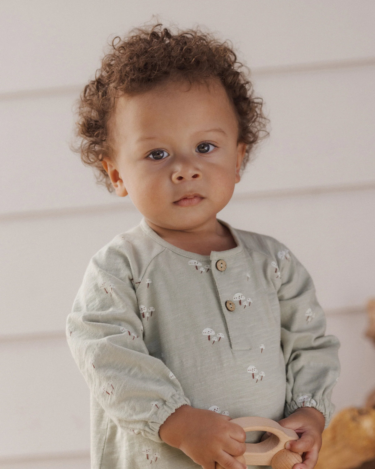 Mushrooms Henley Romper