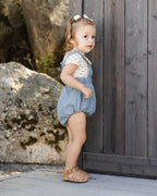 Washed Blue Denim Romper