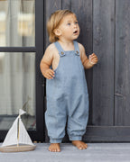Washed Blue Cargo Baby Overall
