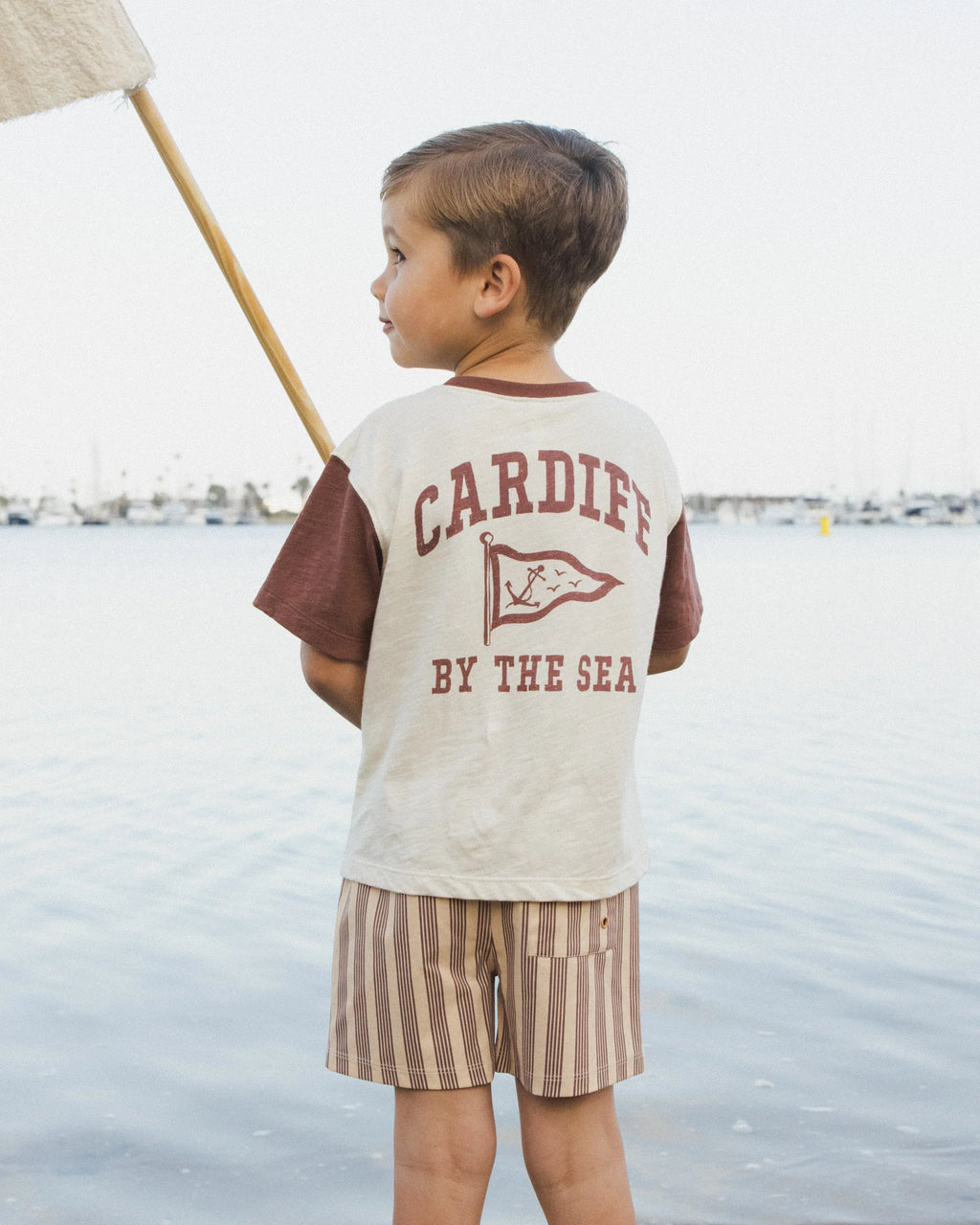Brown Butterscotch Stripe Boardshort