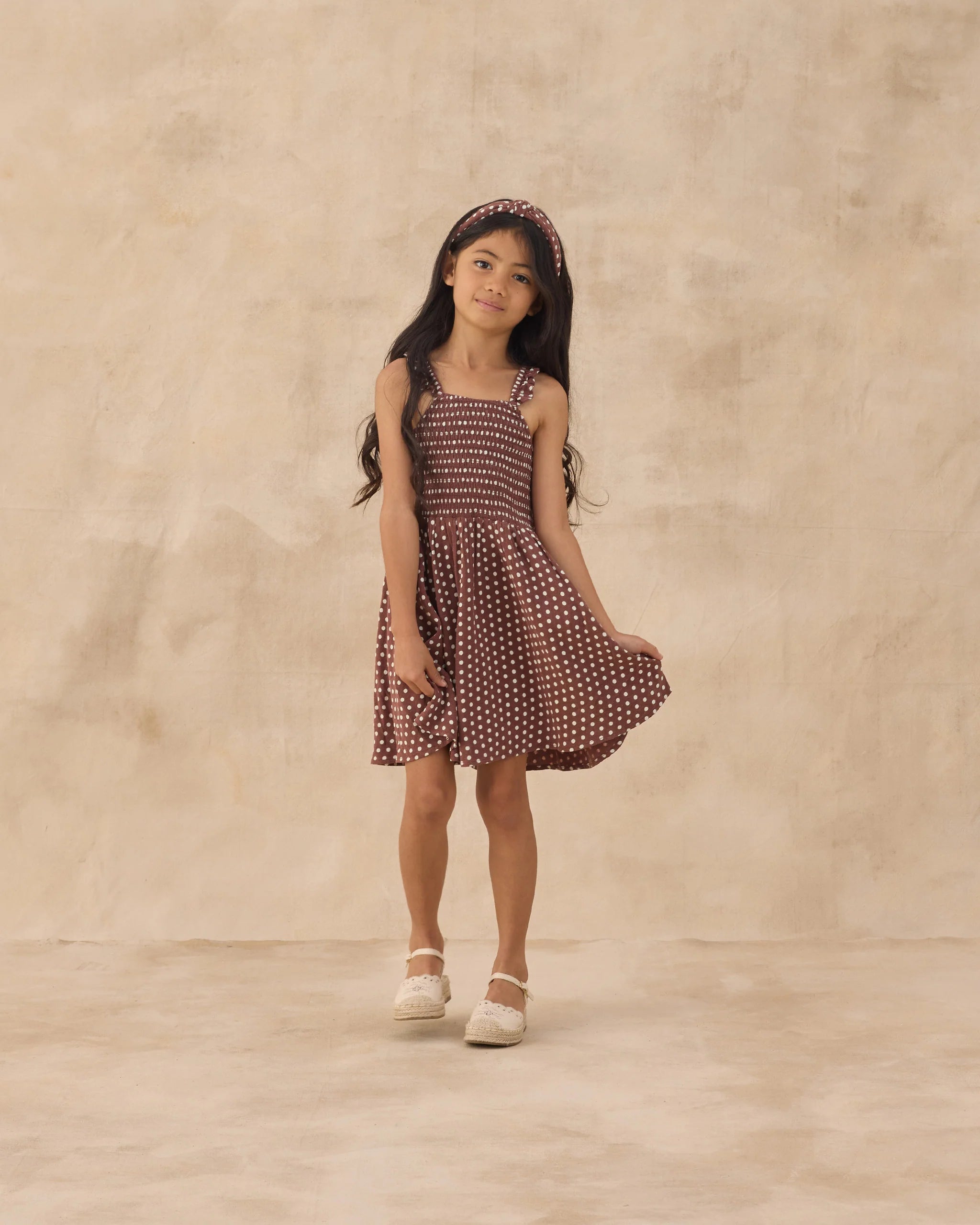 Chocolate Polka Dot Lainey Dress