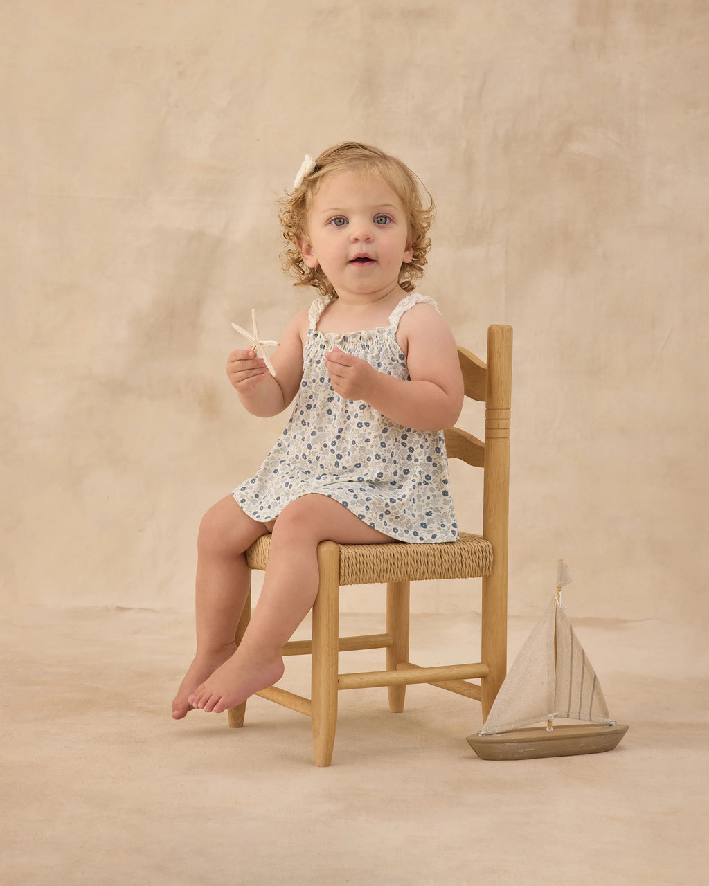 Blue Ditsy Swing Top & Bloomer Set