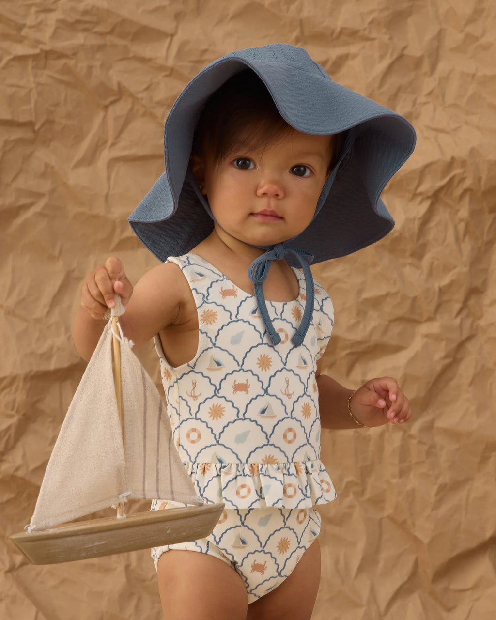 Nautical Skirted One-Piece