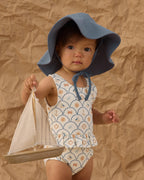 Nautical Skirted One-Piece