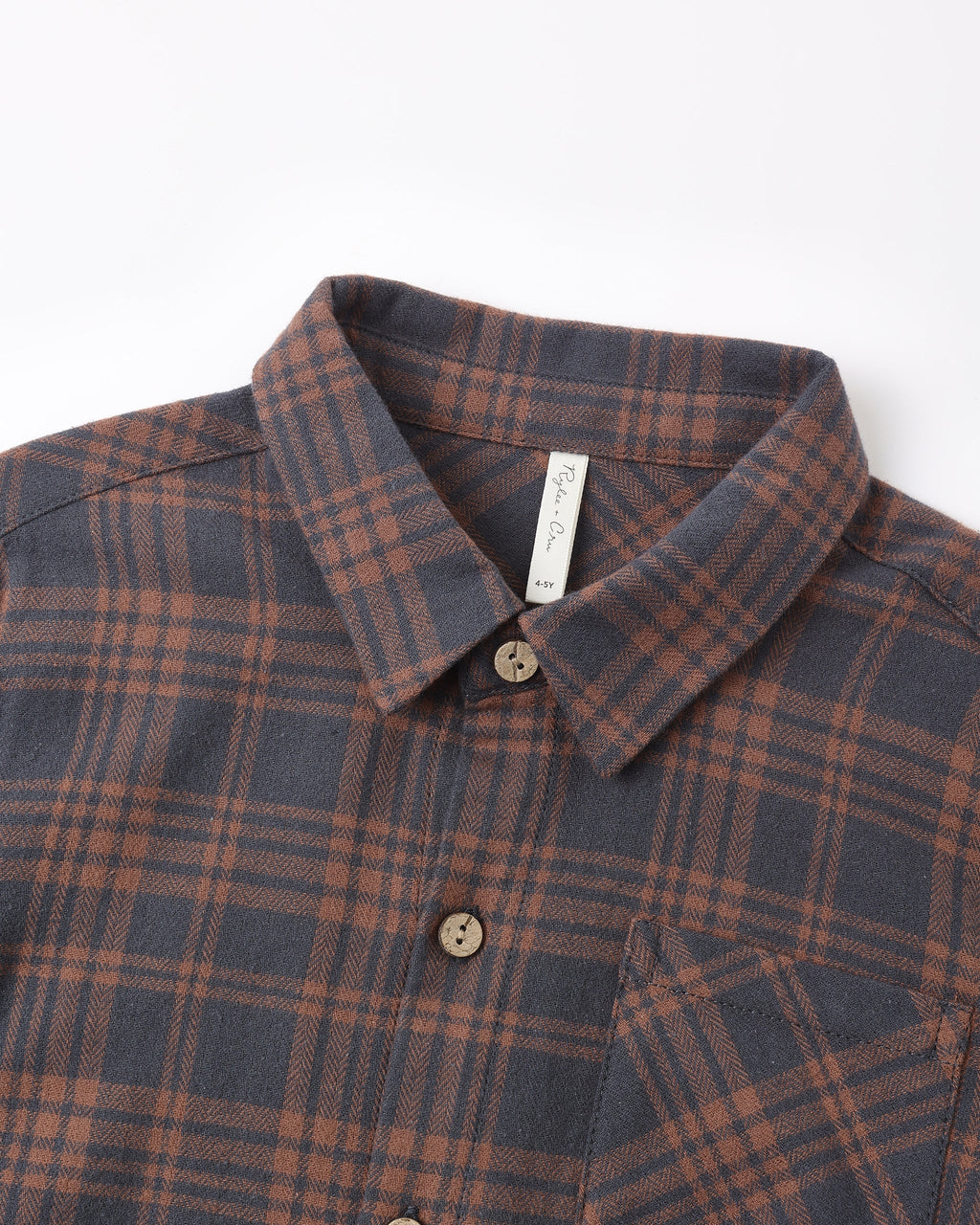 Midnight Plaid Collared Long Sleeve Shirt
