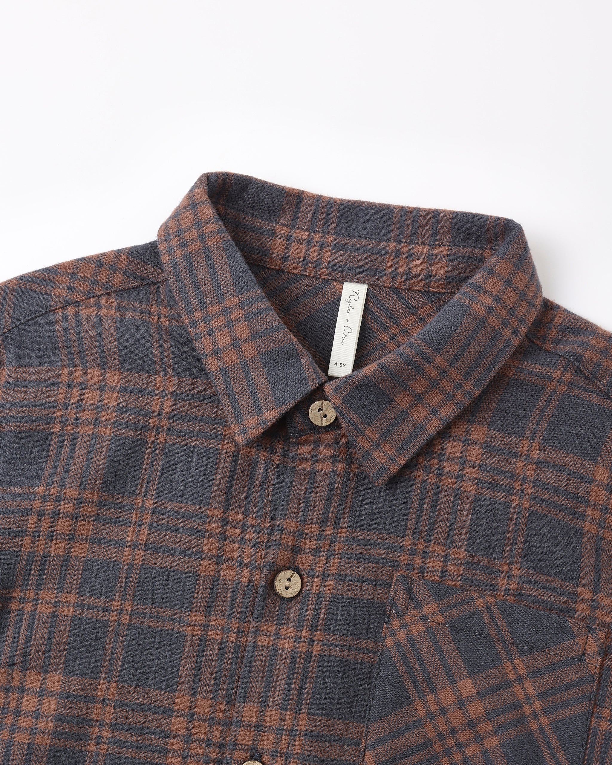 Midnight Plaid Collared Long Sleeve Shirt