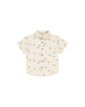 Umbrellas Short Sleeve Collared Shirt