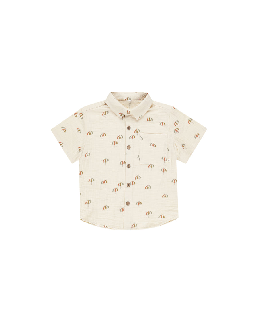 Umbrellas Short Sleeve Collared Shirt