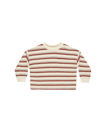 Brick Stripe Relaxed Long Sleeve Tee