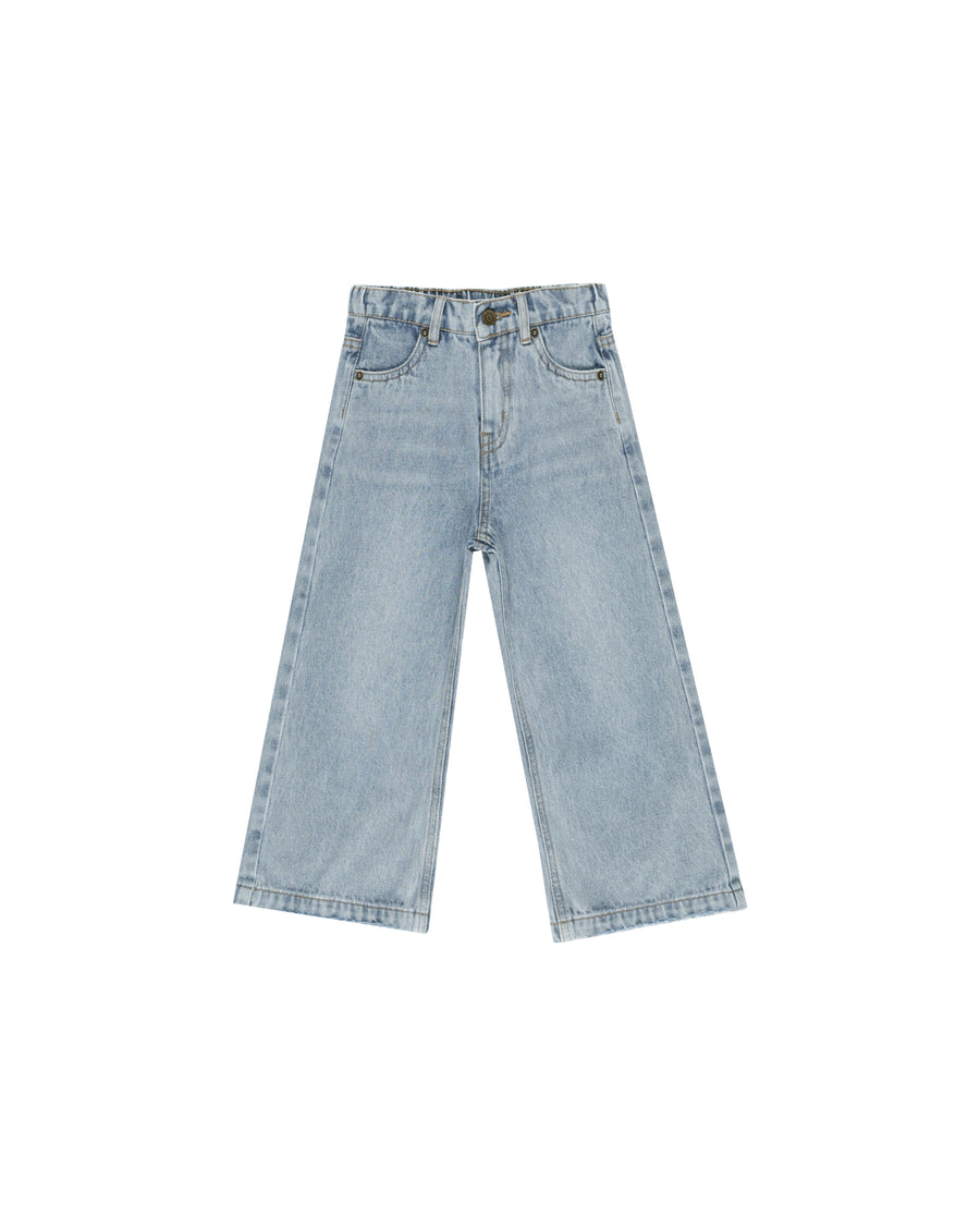 Light Washed Denim Straight Leg Pant