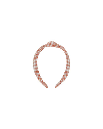 Poppy Gingham Knotted Headband