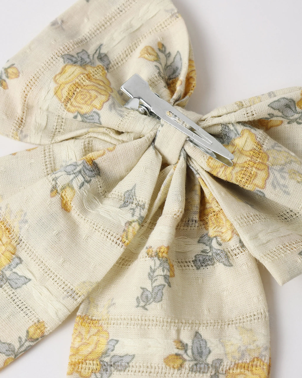 Lemon Ditsy Flower Oversized Bow