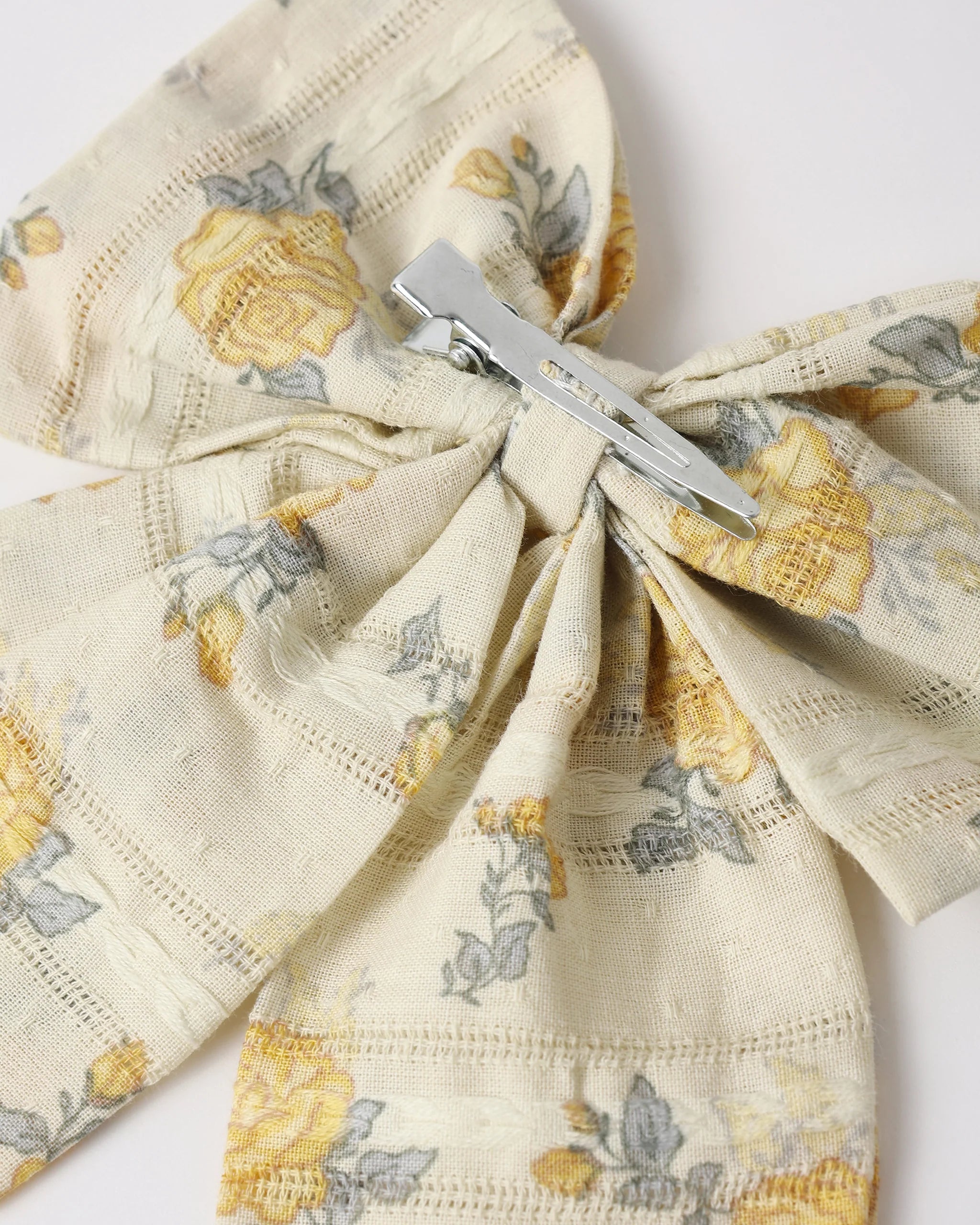 Lemon Ditsy Flower Oversized Bow