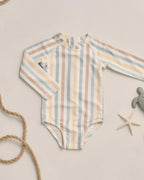 Valencia Stripe Rashguard One Piece