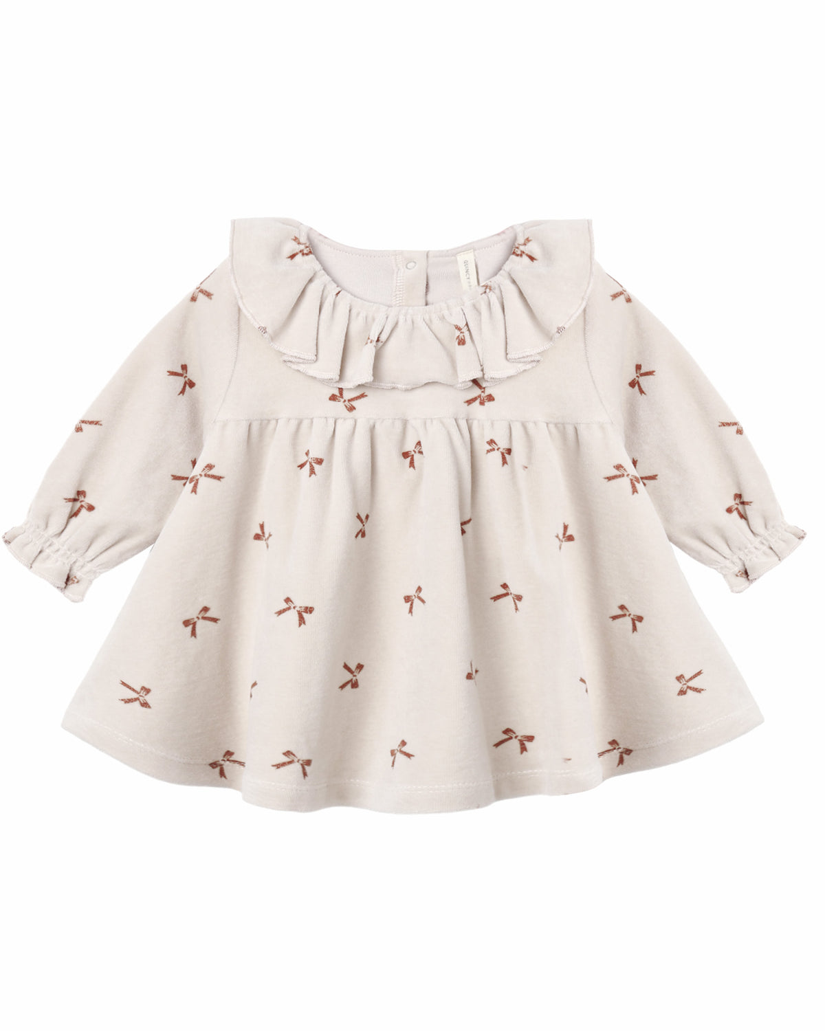 Red Bows Velour Dress