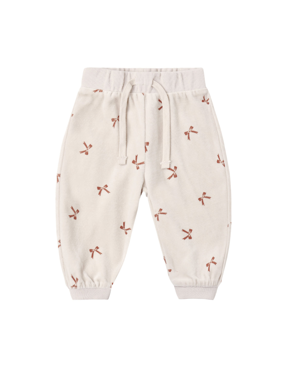 Red Bows Velour Relaxed Sweatpant