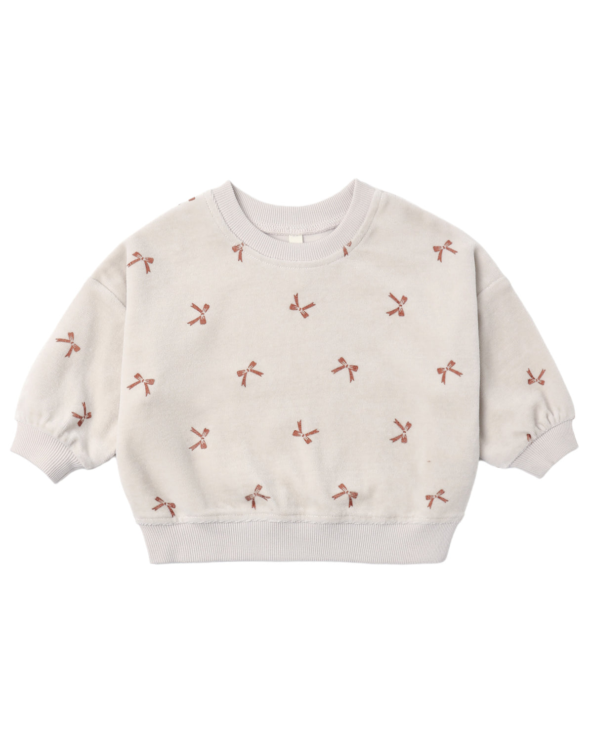 Red Bows Velour Relaxed Sweatshirt