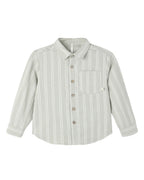 Sage Pinstripe Collared Long Sleeve Shirt