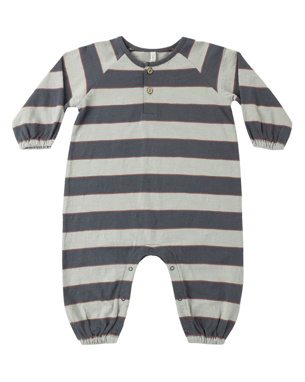 Sage Stripe Henley Romper