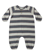 Sage Stripe Henley Romper