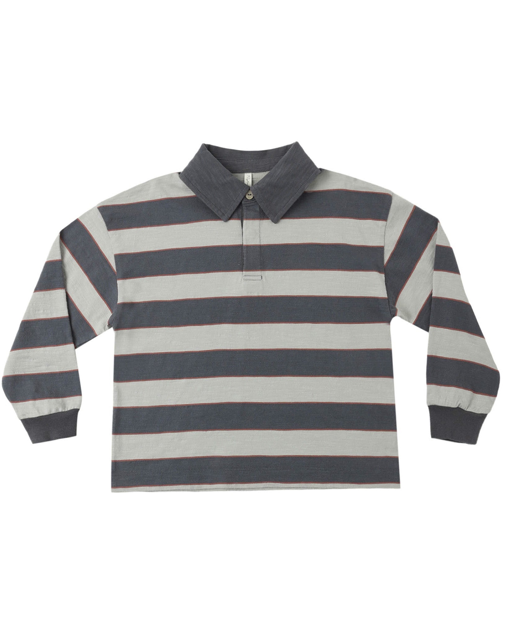 Sage Stripe Rugby Polo