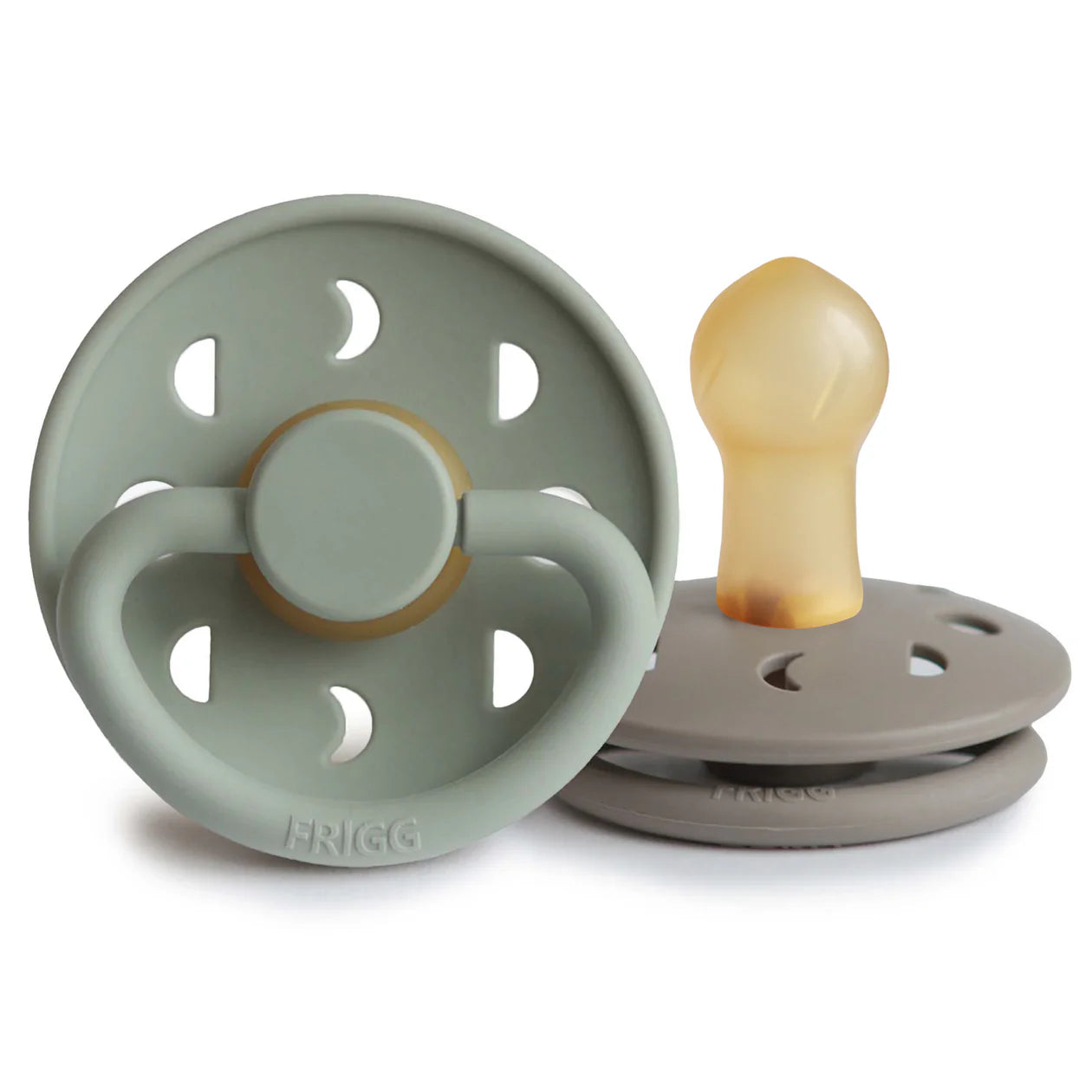 FRIGG Natural Rubber Pacifier 2-Pack: 6-18 Months