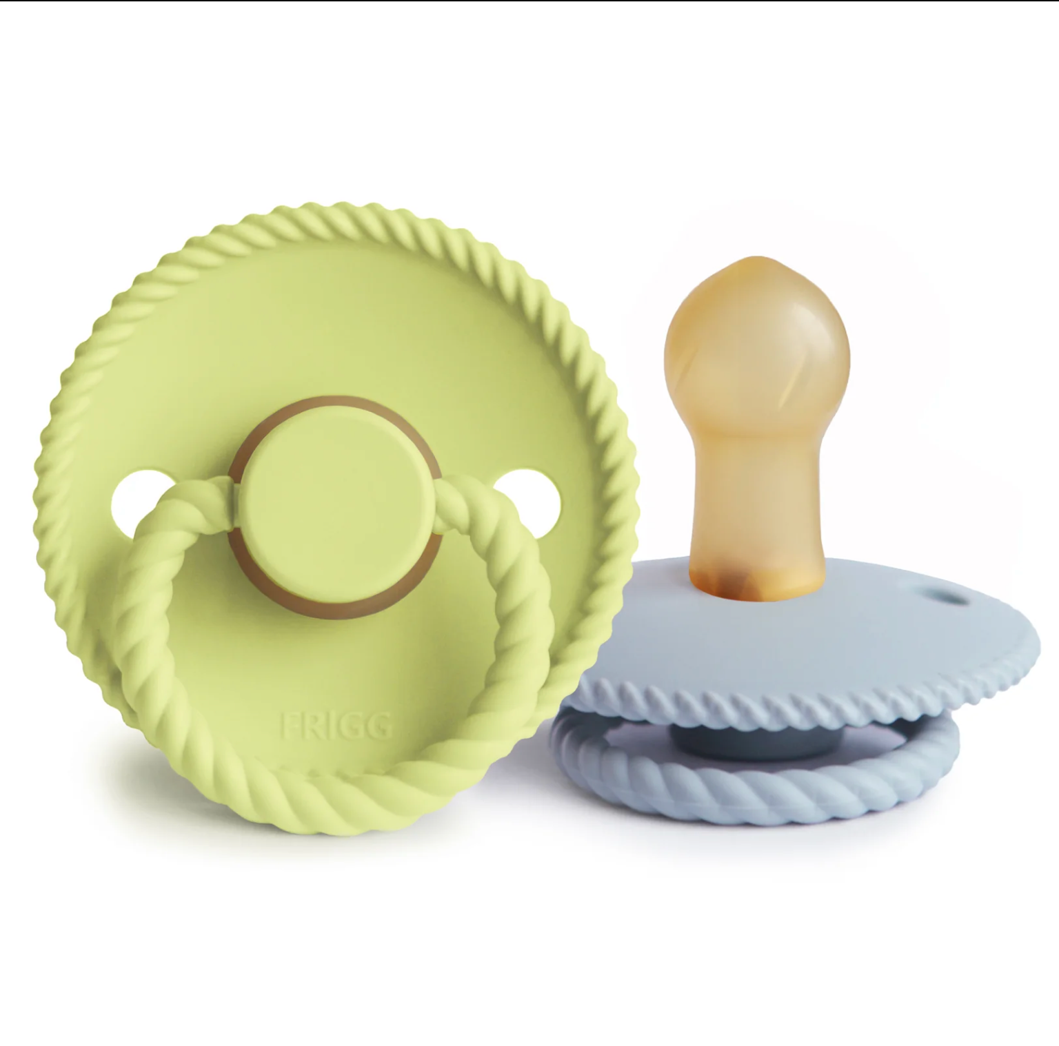 FRIGG Natural Rubber Pacifier 2-Pack: 6-18 Months