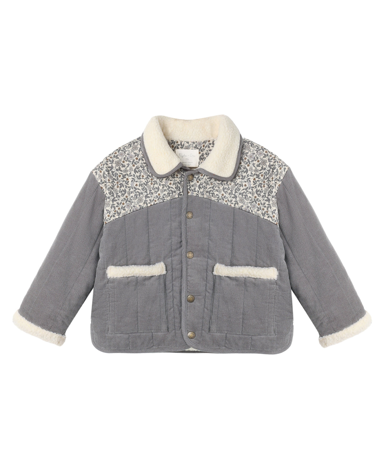 Slate Floral Lily Coat