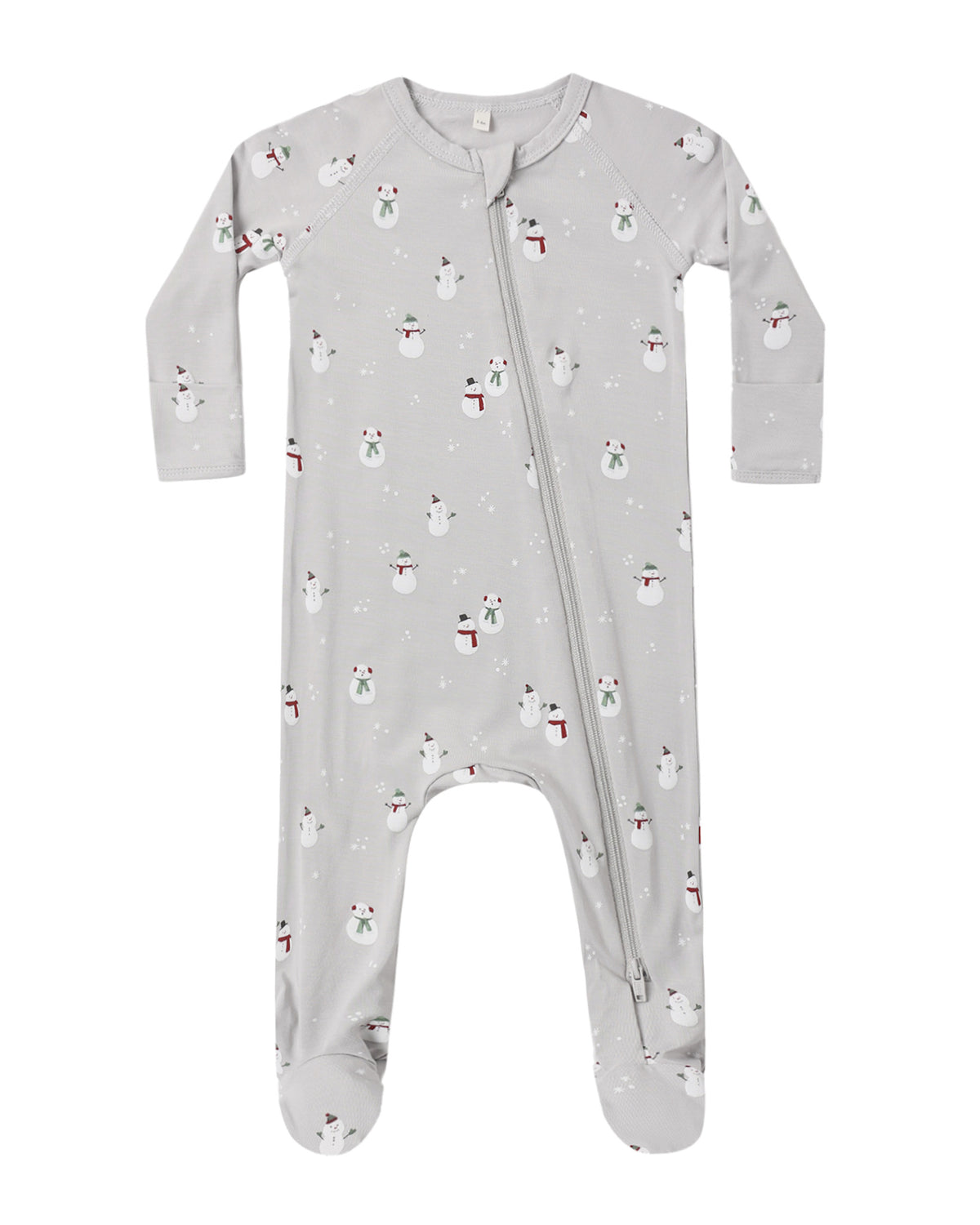 Snowman Bamboo Long Sleeve Zipper Sleeper