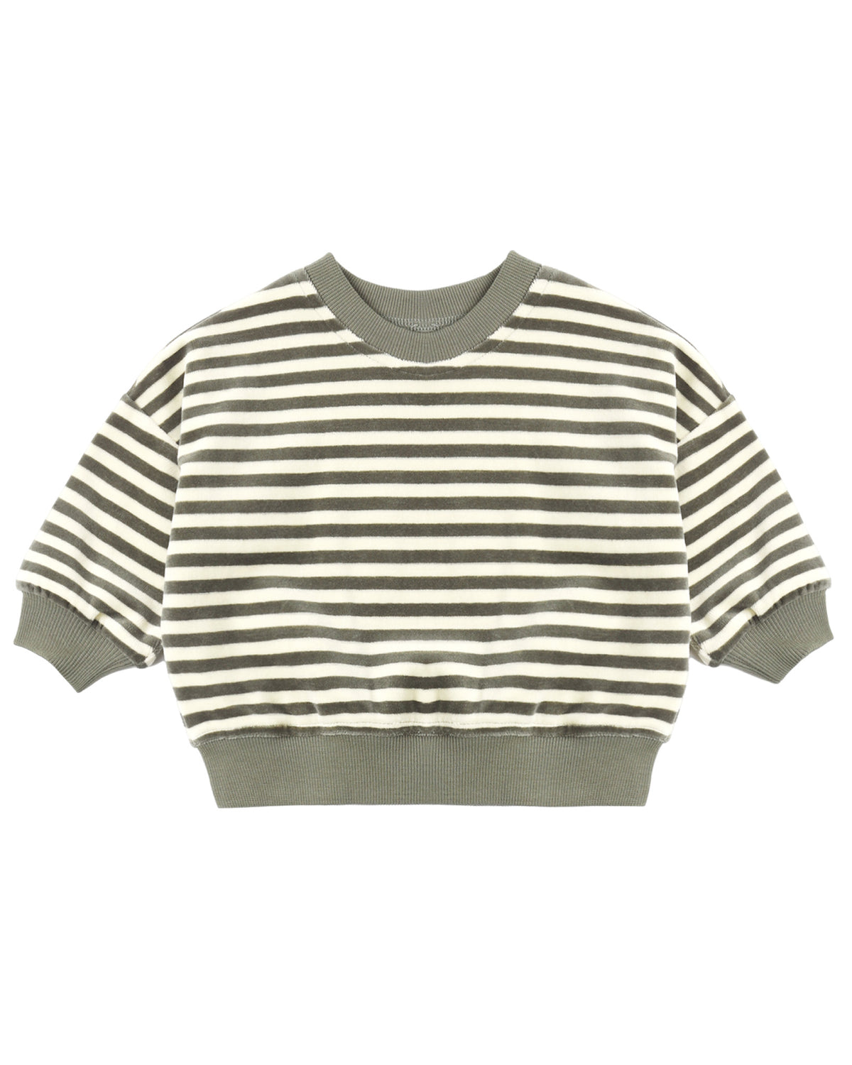 Spruce Stripe Velour Relaxed Sweatshirt