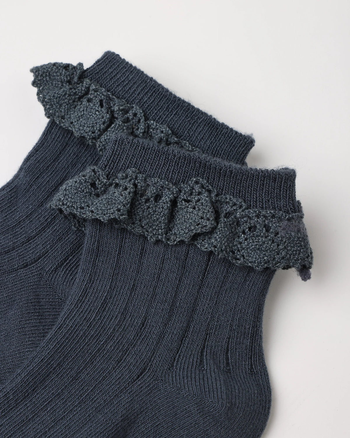 Fawn & Midnight Lace Trim Sock Set