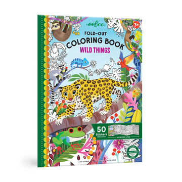 Wild Things Fold-Out Coloring Book & Stickers