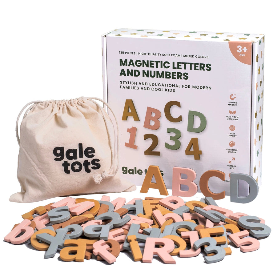 Boho Pastels Magnetic Letters and Numbers - 125pcs