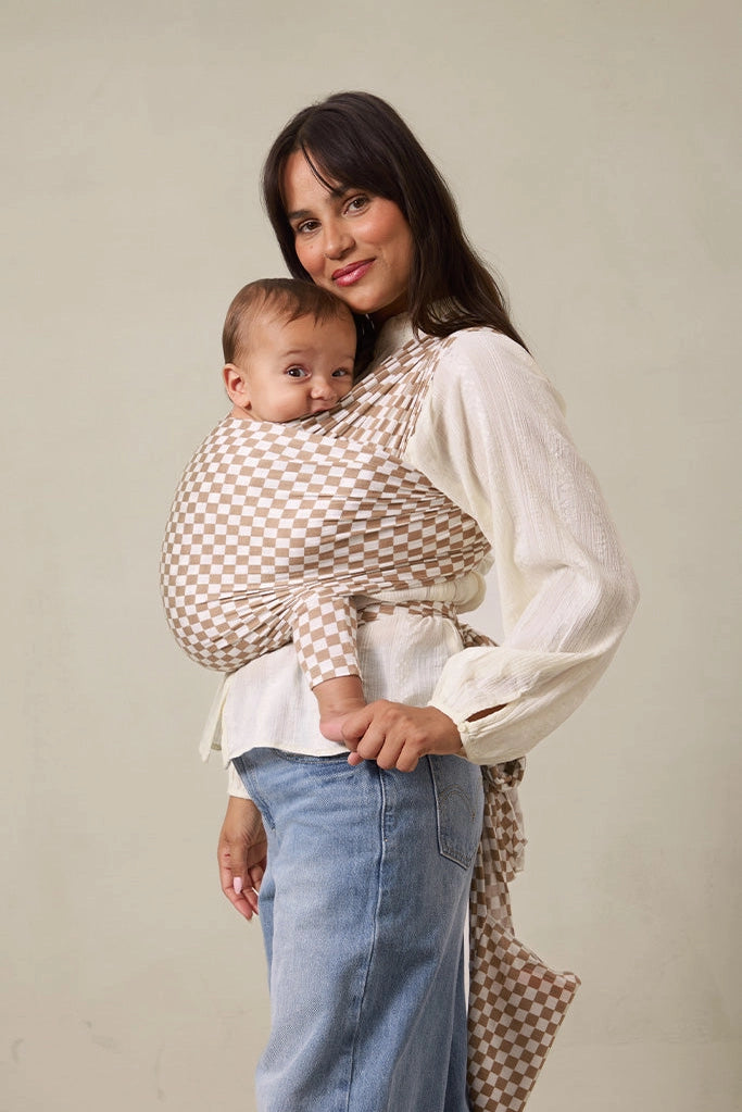 Almondine Chequer Baby Wrap