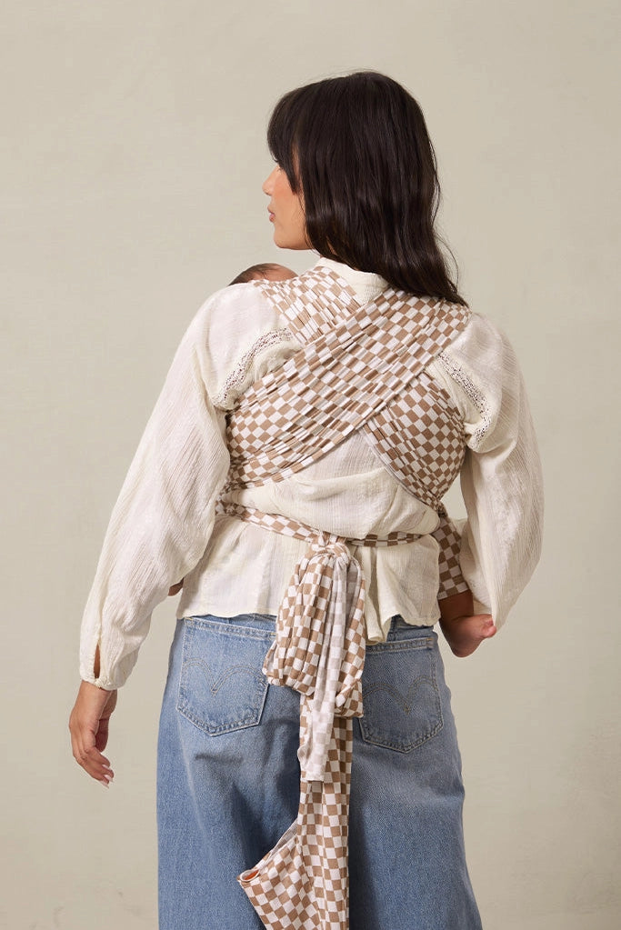 Almondine Chequer Baby Wrap