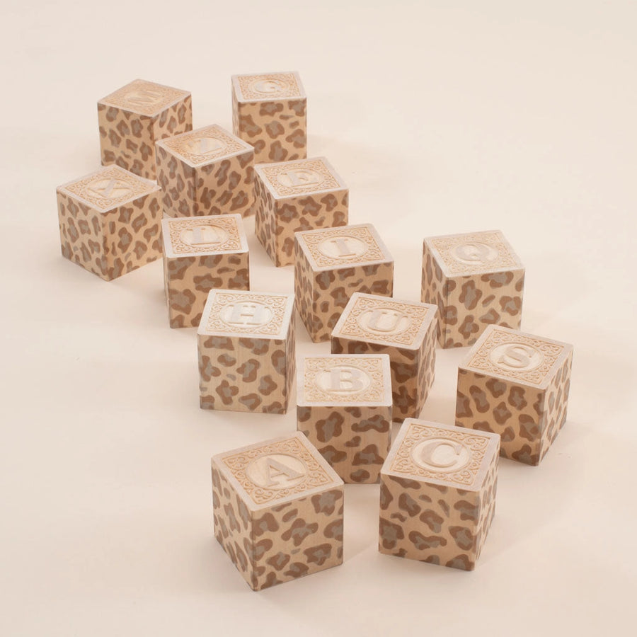 Uppercase Animal Print Alphablank Blocks