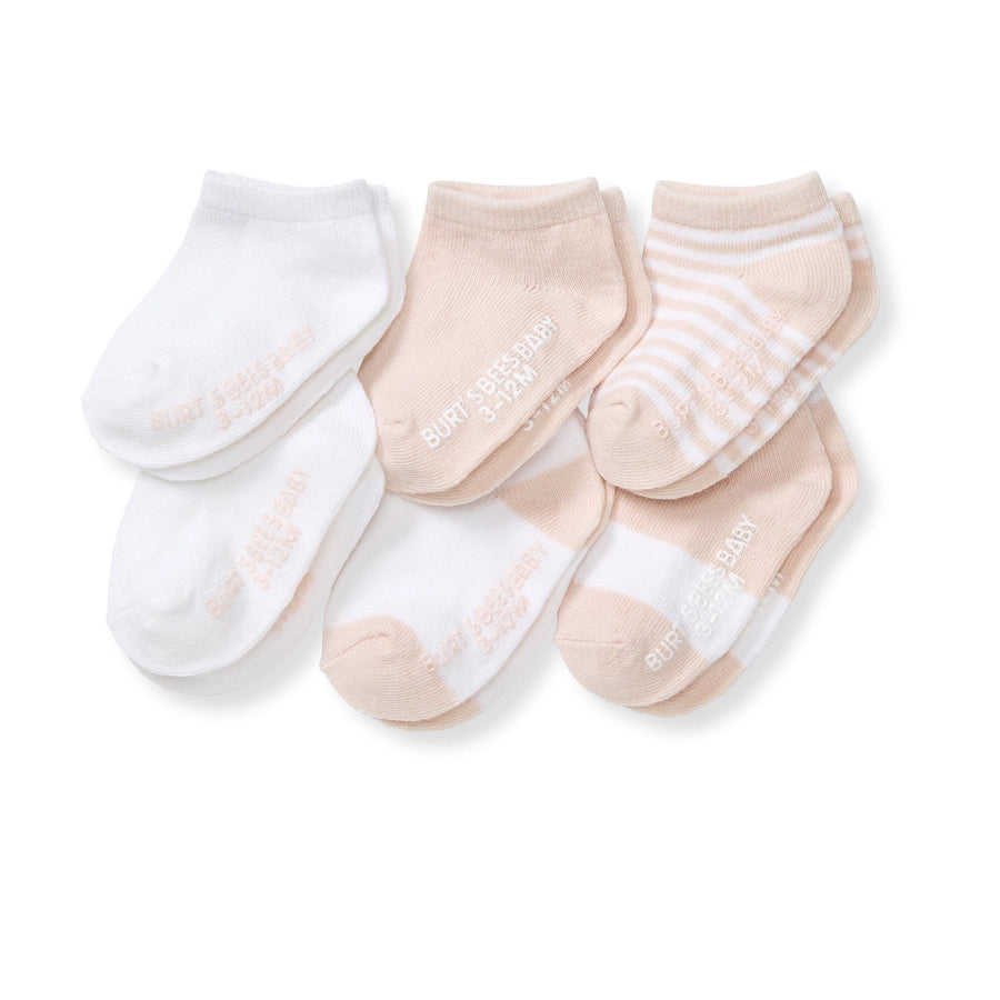 Set of 6 Organic Ankle Socks - Ranunculus