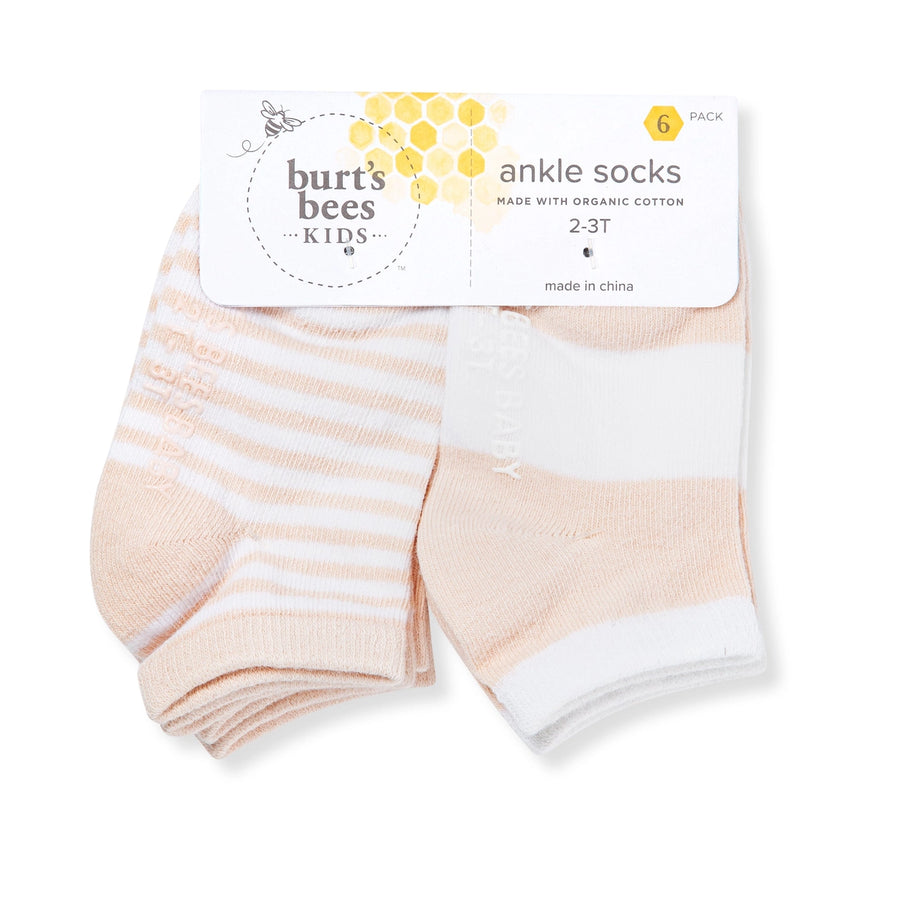 Set of 6 Organic Ankle Socks - Ranunculus