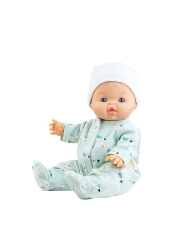 Baby Arturo in Birds Pajamas with White Hat (34cm)