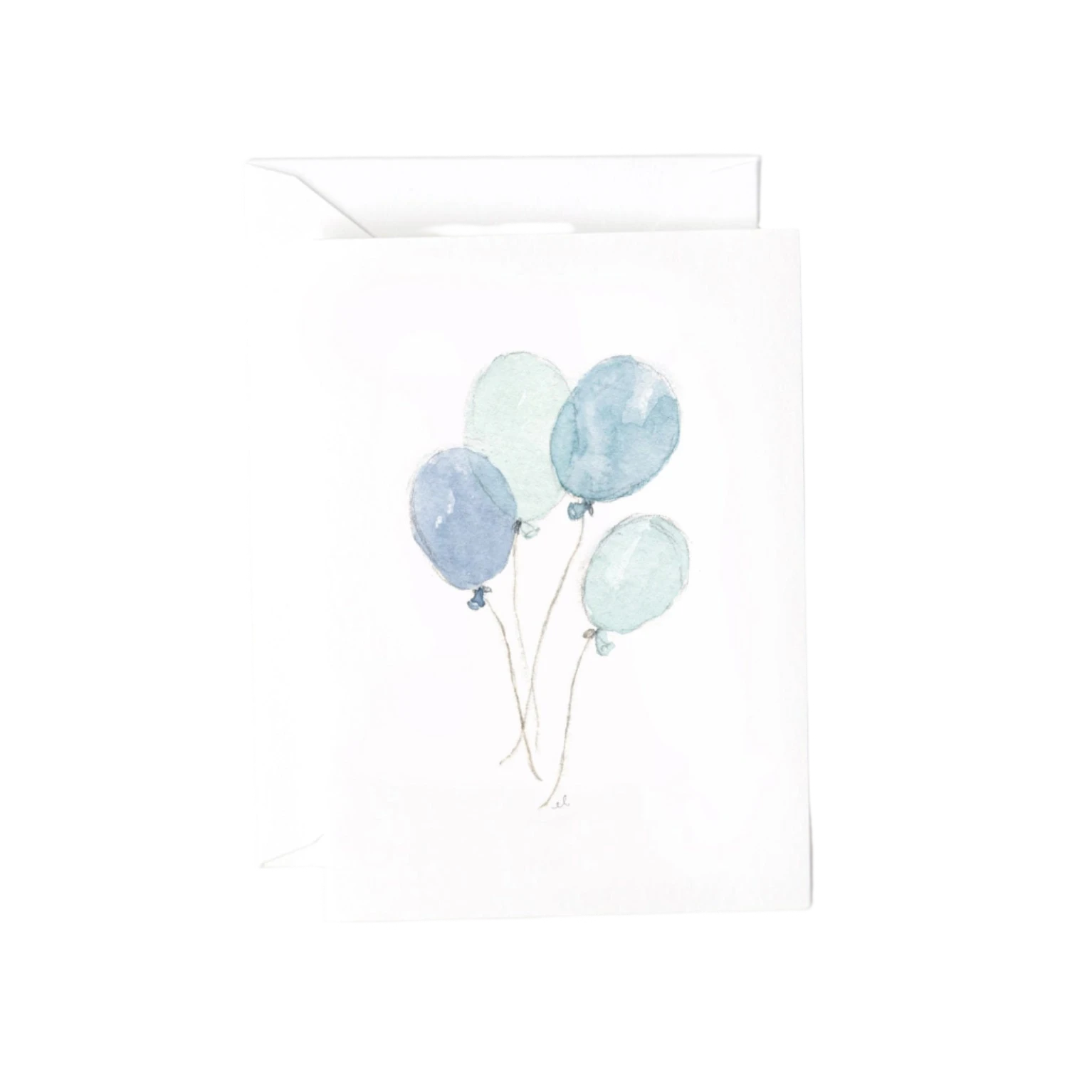 Blue Balloons Mini Notecard