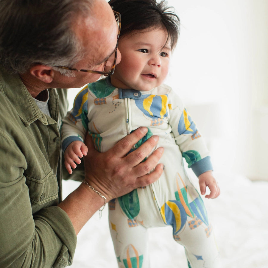 Organic Zip Pajamas - Hot Air Balloon Festival