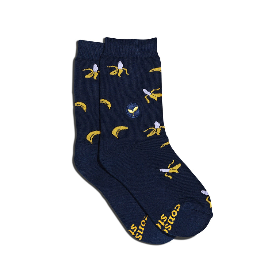 Socks That Plant Trees - Navy Bananas