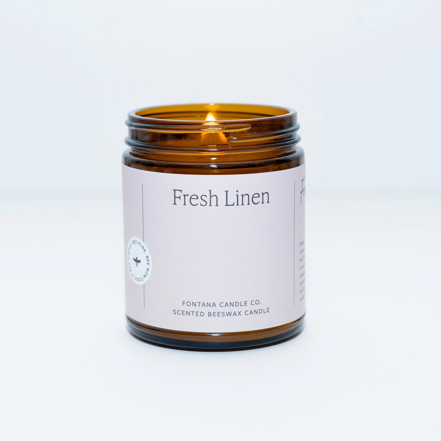 Fresh Linen Essential Oil Beeswax Candle