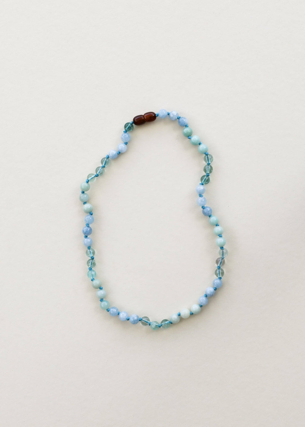 Amazonite + Aquamarine + Fluorite Gemstone Necklace