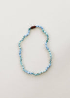 Amazonite + Aquamarine + Fluorite Gemstone Necklace