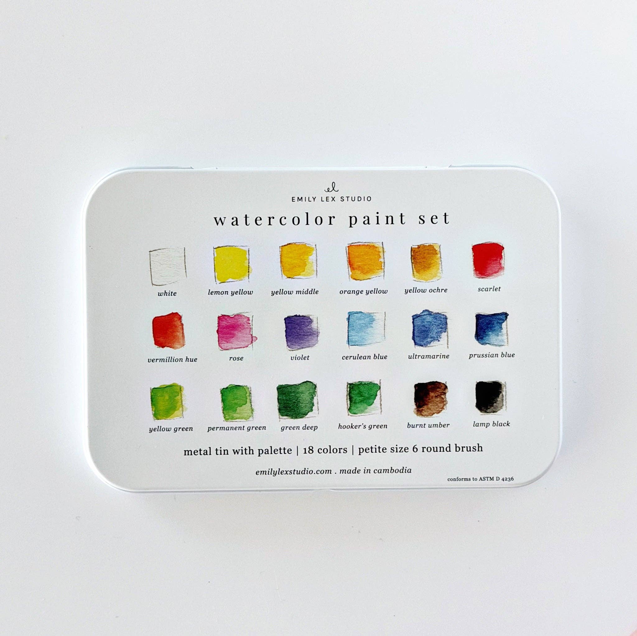 18 Color Watercolor Paint Set