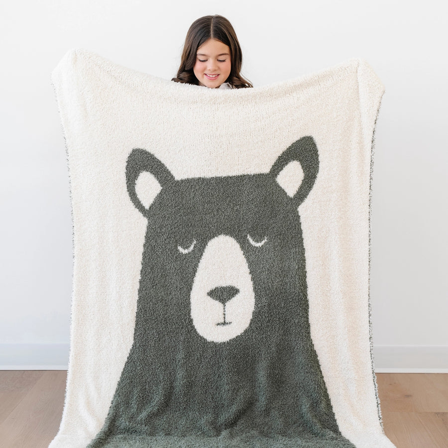 Bear Double-Layer Bamboni Receiving Blanket