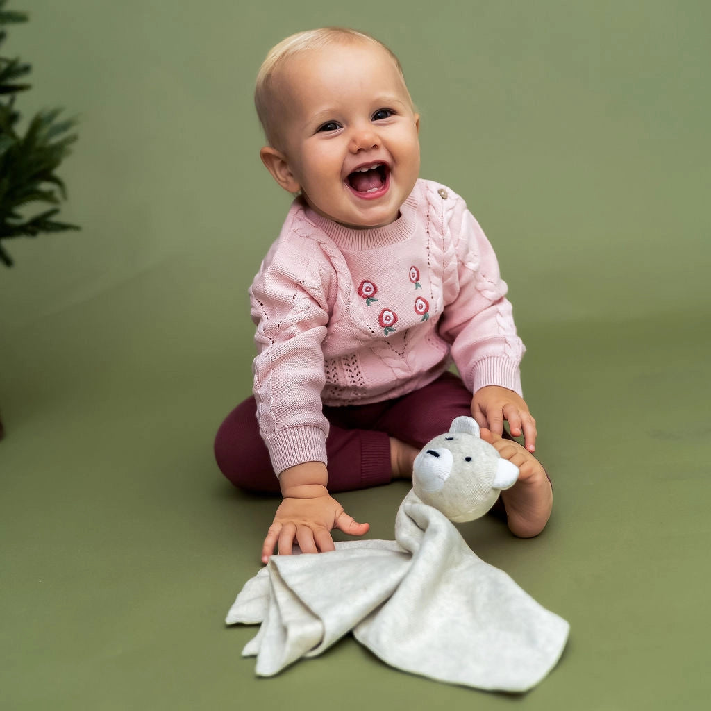 Bear Organic Baby Lovey - Natural
